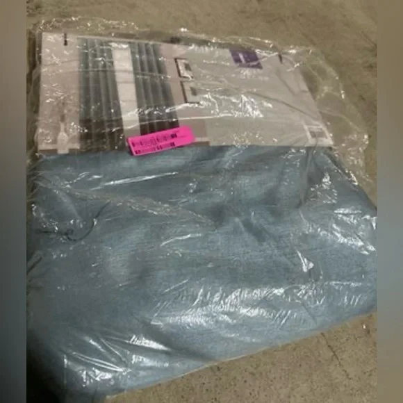 Porch & Den Lapeyrous Faux Silk Curtain Panel Pair 52"W x 84"L - Blue/Chocolate - Picture 2 of 3